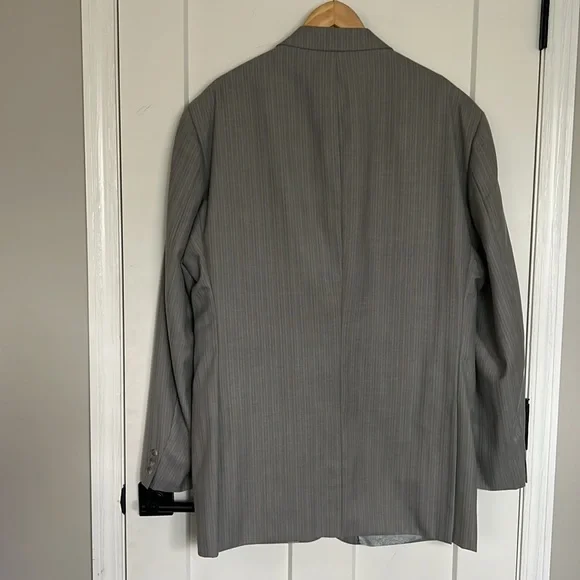 Steve Harvey Striped 3 Piece Grey Suit - Picture 3 of 17
